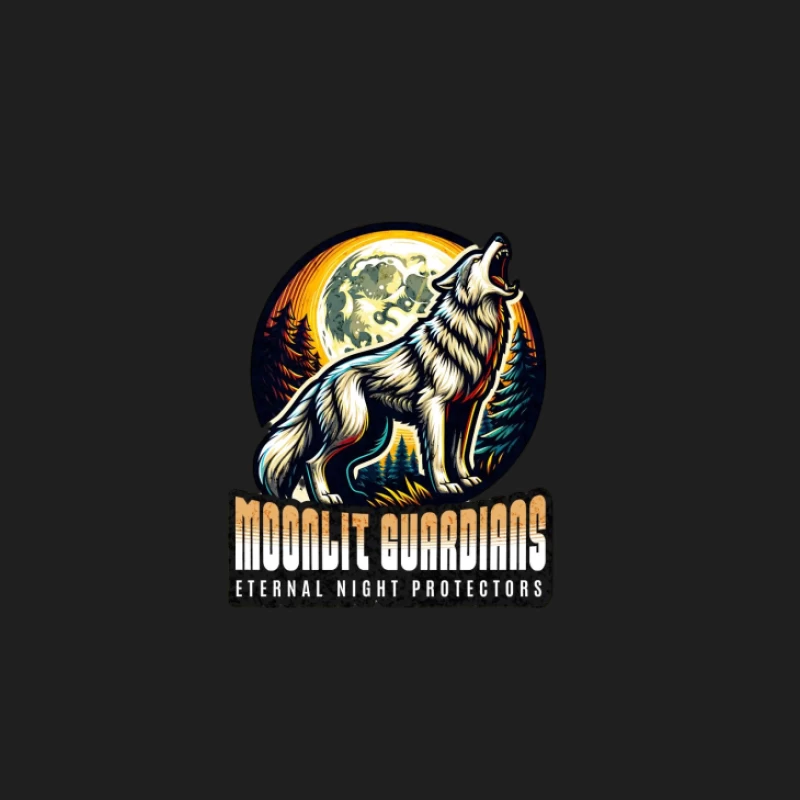 Mondwächter Wolf Heulen Nachtwald Herren Tanktops