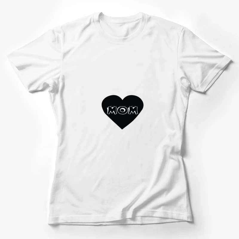 Design de coeur avec texte 'MOM' Femme T-Shirt