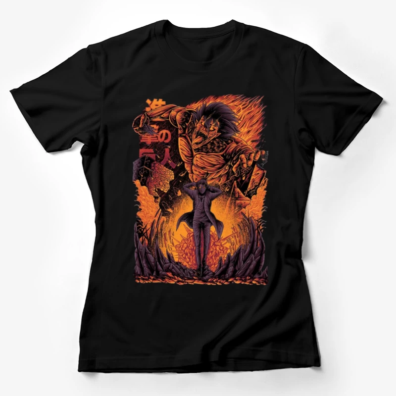 Düstere Anime-Szene mit Monster Damen T-Shirt