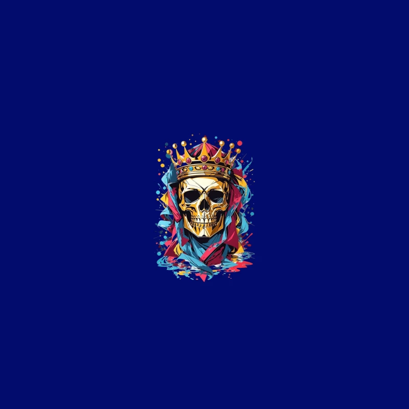 Artistic Skull with Crown Coffee Mug
