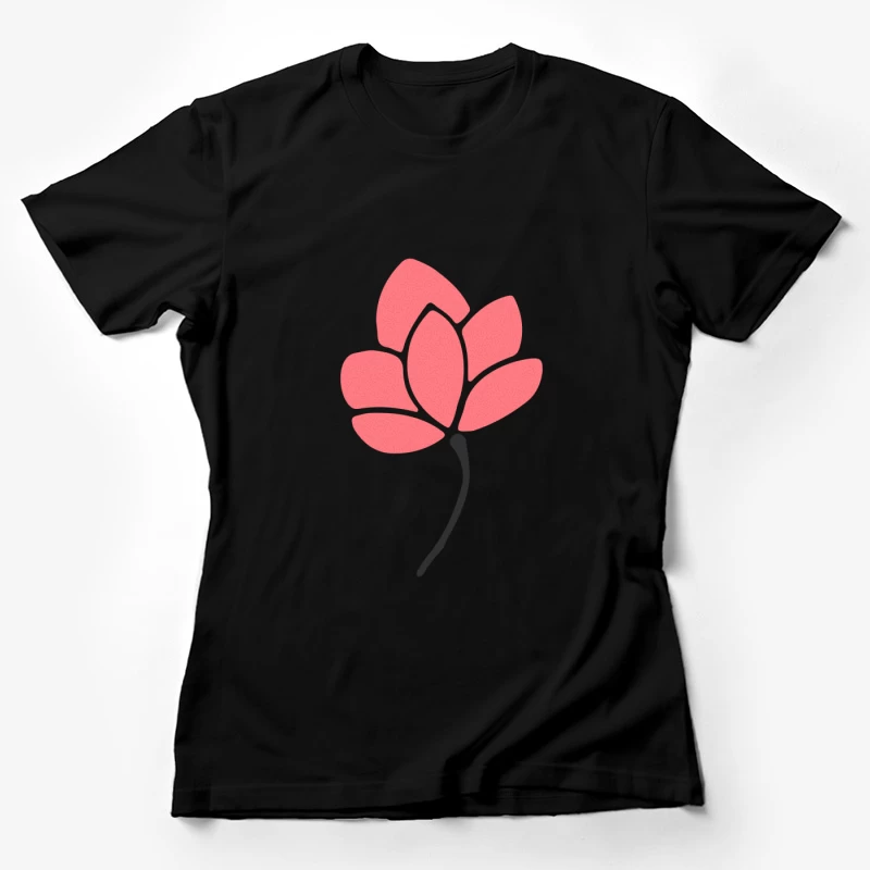 Illustration de fleur minimaliste Femme T-Shirt