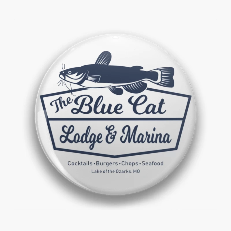 Blue Cat Lodge & Marina Restaurant Logo at Lake of the Ozarks Pin