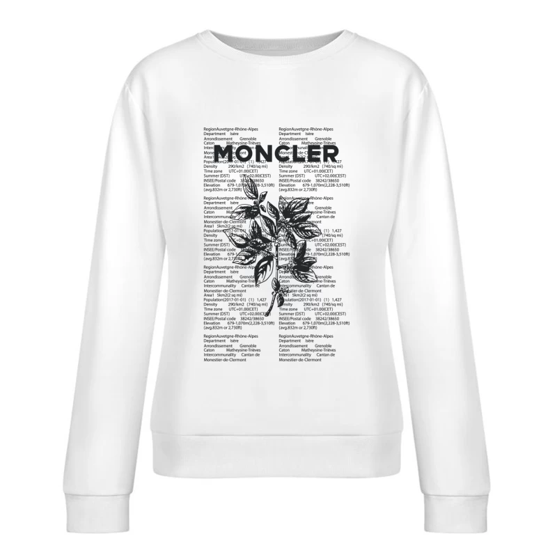 Moncler-Design mit botanischen und textuellen Elementen Damen Pullover Sweatshirt