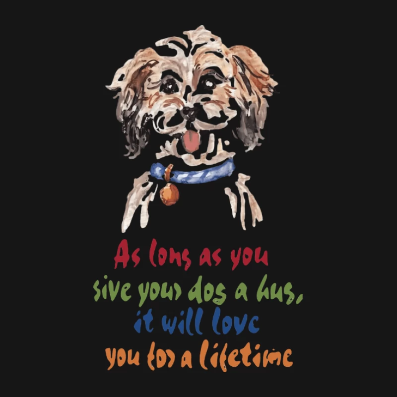 Hund Illustration mit Zitat über Liebe Herren T-Shirt
