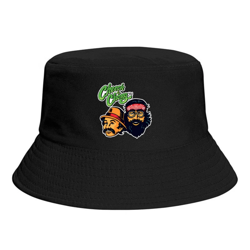 Cheech & Chong Retro Cartoon Logo Design Bucket Hat