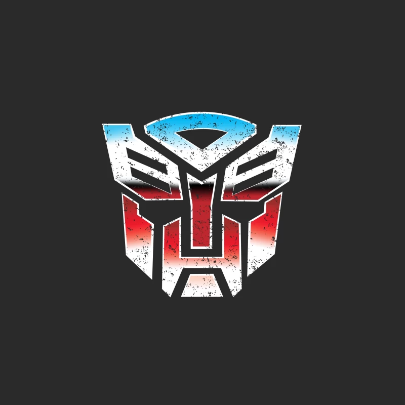 Iconic Transformers Autobot Logo in Red and Blue Baseball Cap