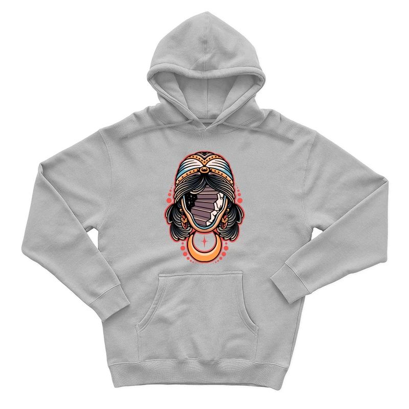 Surreal Mystic Illustration Male Pullover Hoodie