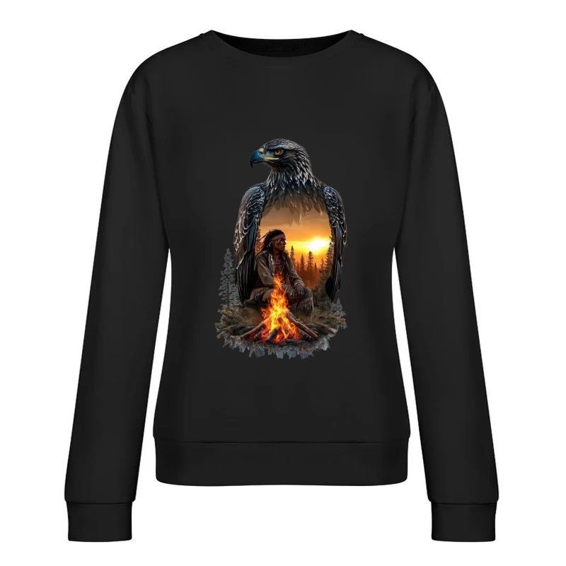 Spirit of the Eagle: A Native American Connection Female Pullover Sweatshirt