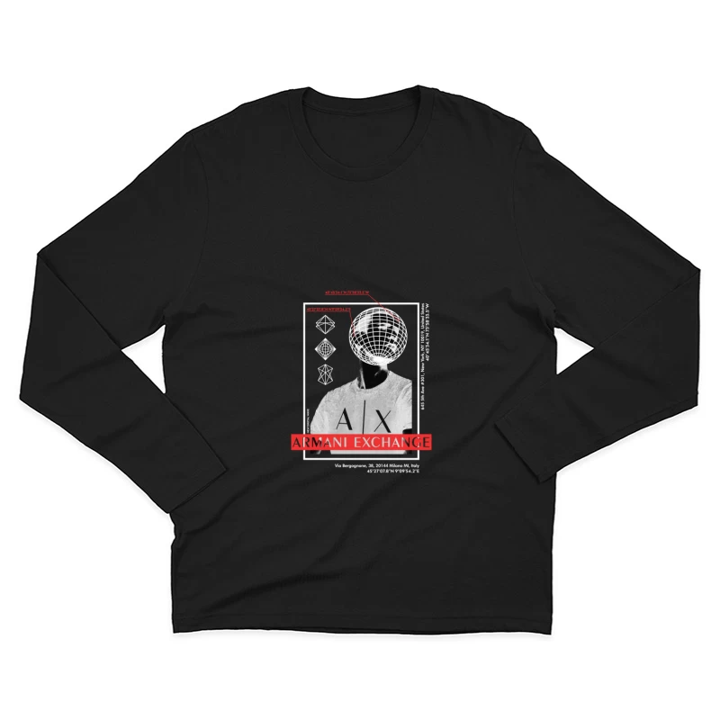 Geometrische Kunst trifft auf Mode Herren Langarm T-Shirt