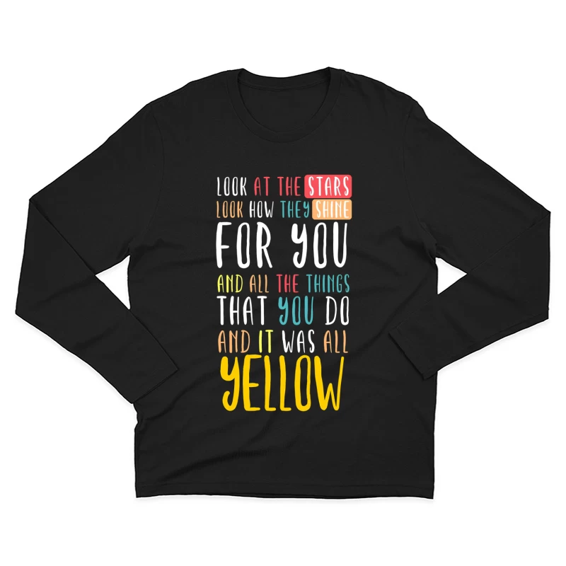 Coldplay Yellow Male Long Sleeve T-Shirt