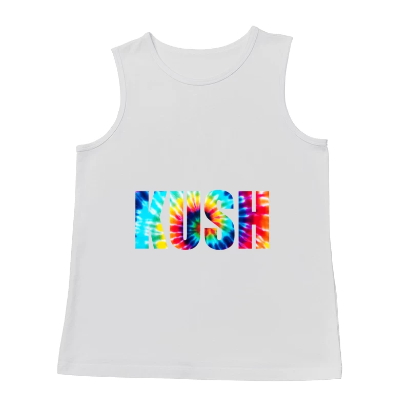 Colorful Tie-Dye KUSH Text Male Tank Top