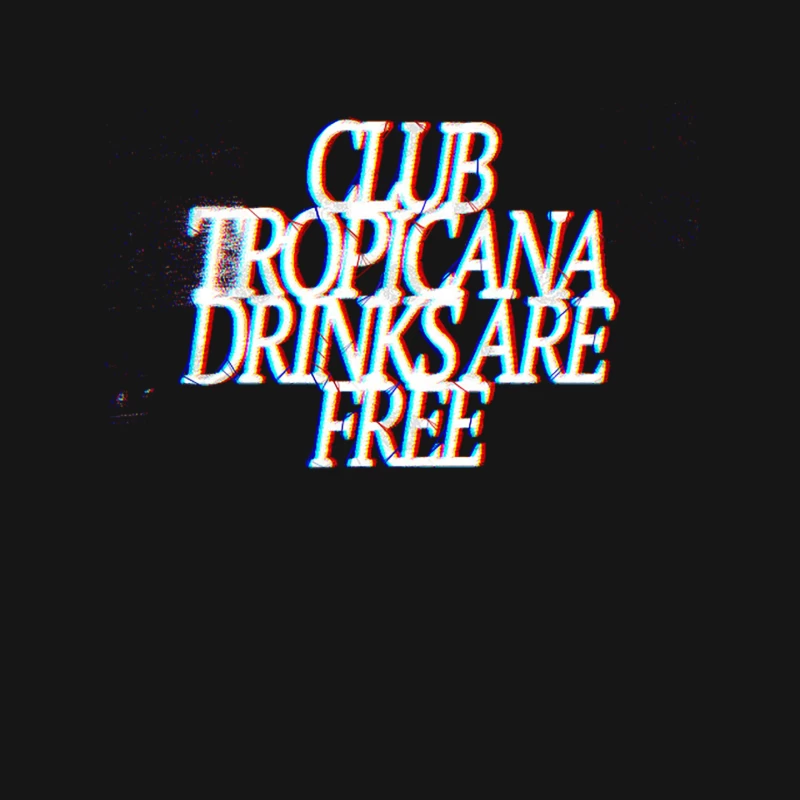 Club Tropicana Drinks Are Free - Slogan 80s Tribute Design Mouse Pad