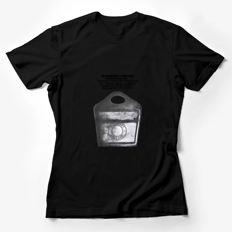 Moderne Schwarz-Weiß-Tasche mit Burberry-Logo Damen T-Shirt