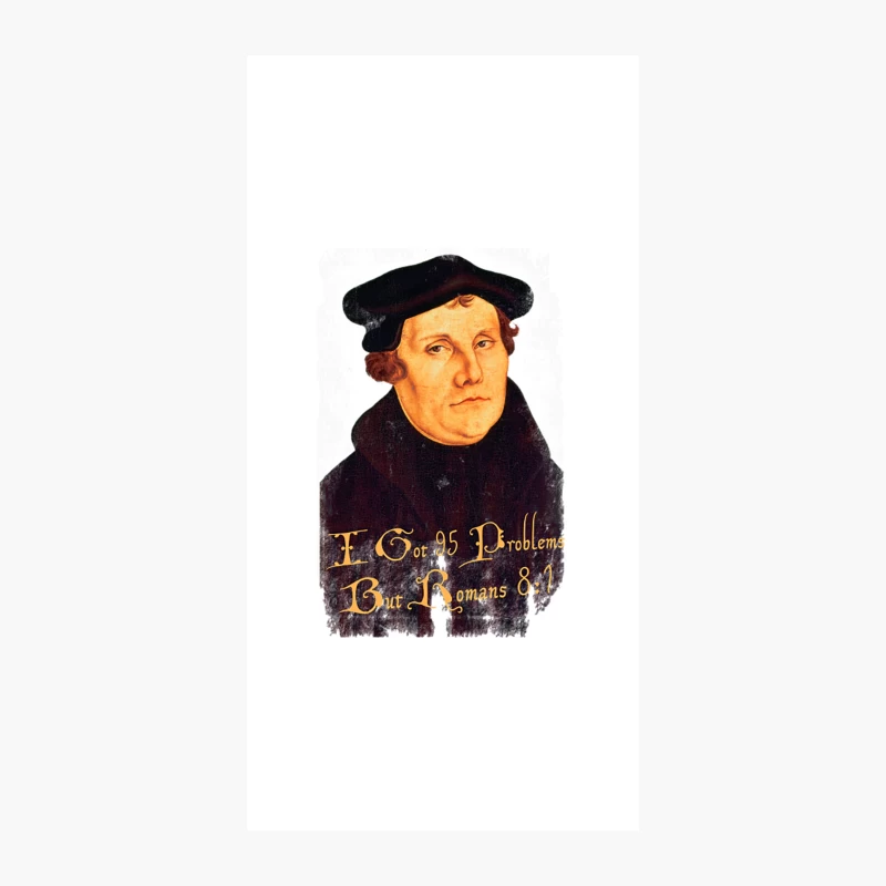 Martin Luther - 95 Problems but Romans 81, distressed iPhone Case