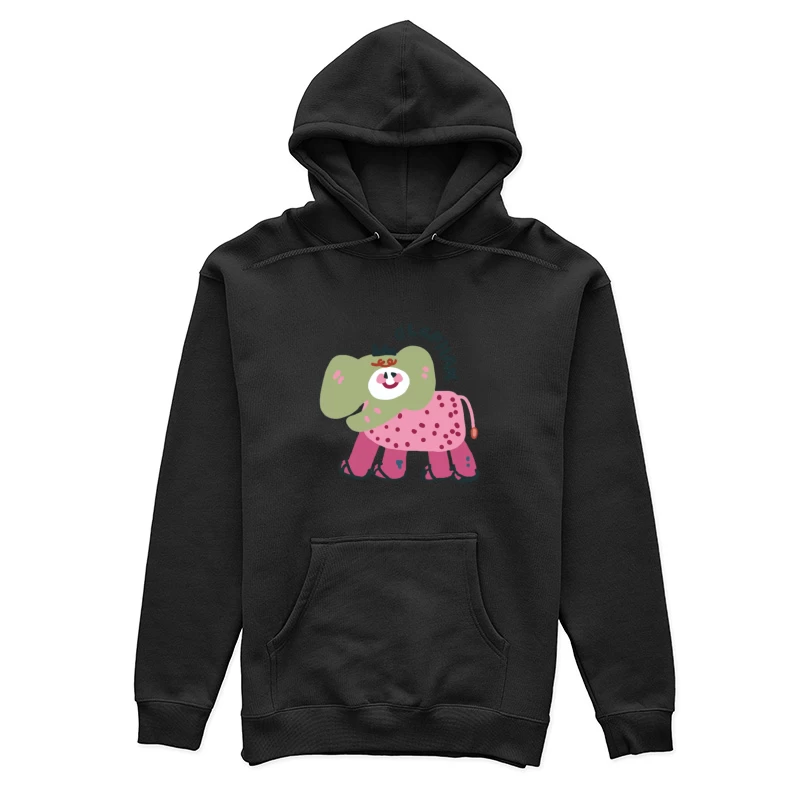 Illustrazione di Elefante Colorato Felpa con cappuccio Donna