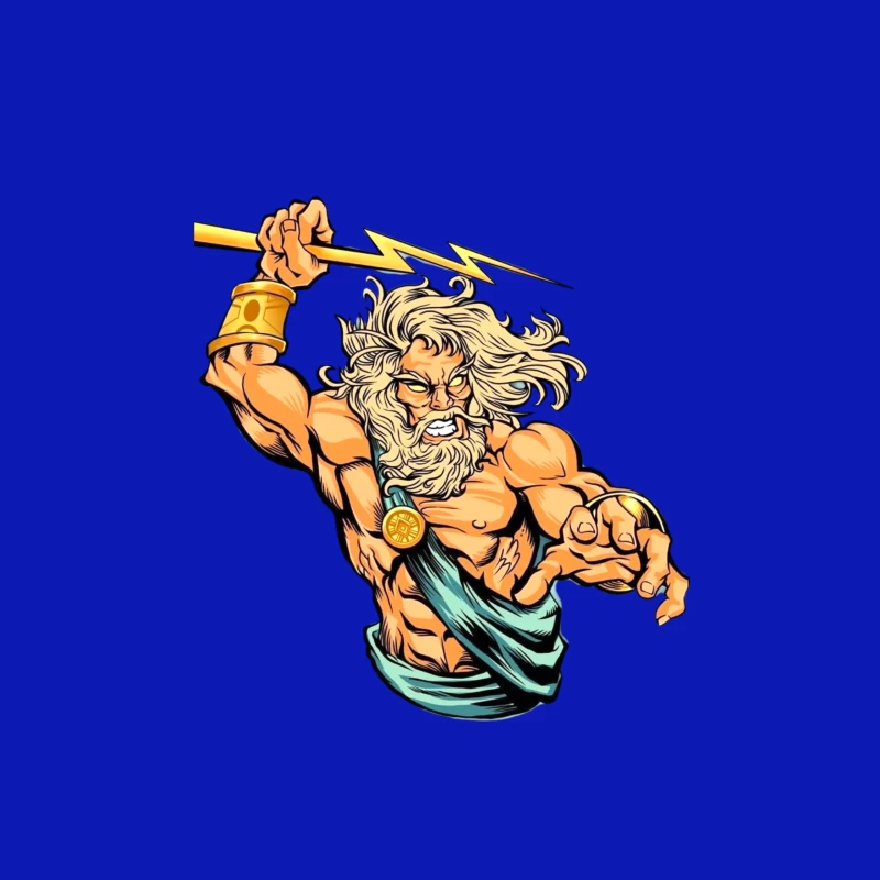 Zeus: The God of Lightning Throw Pillow