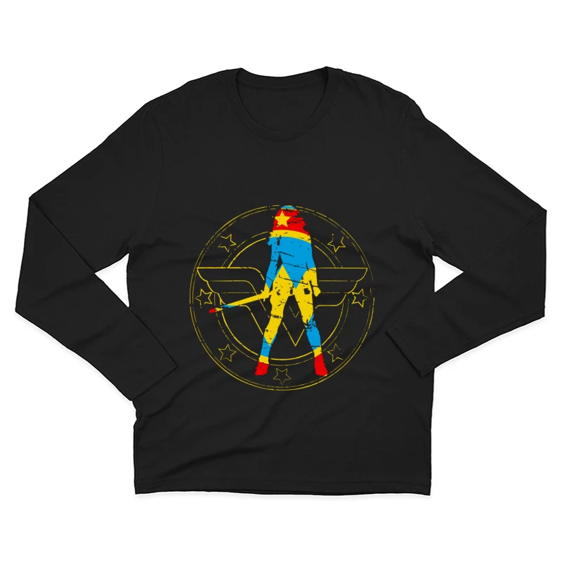 Wonder Woman Graphic Illustration Male Long Sleeve T-Shirt