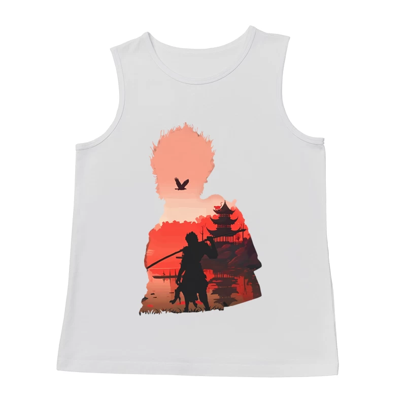 Samurai vor Sonnenuntergang Herren Tanktops