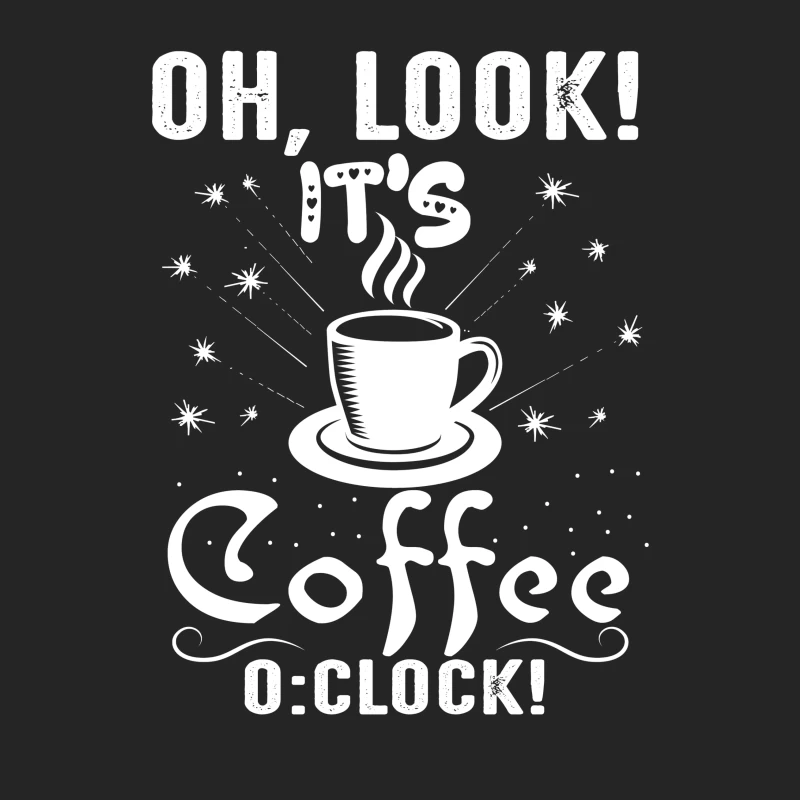 Affiche Café O'Clock au Style Rétro Femme Sweat-shirt à enfiler