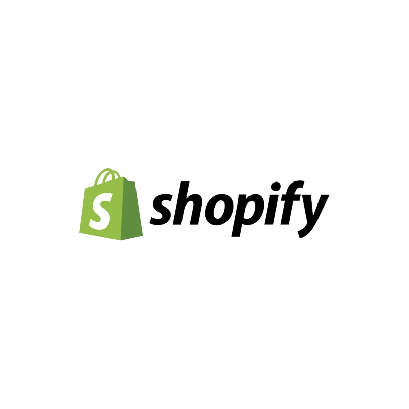 Shopify E-commerce Platform Logo with Green Shopping Bag Icon Throw Pillow