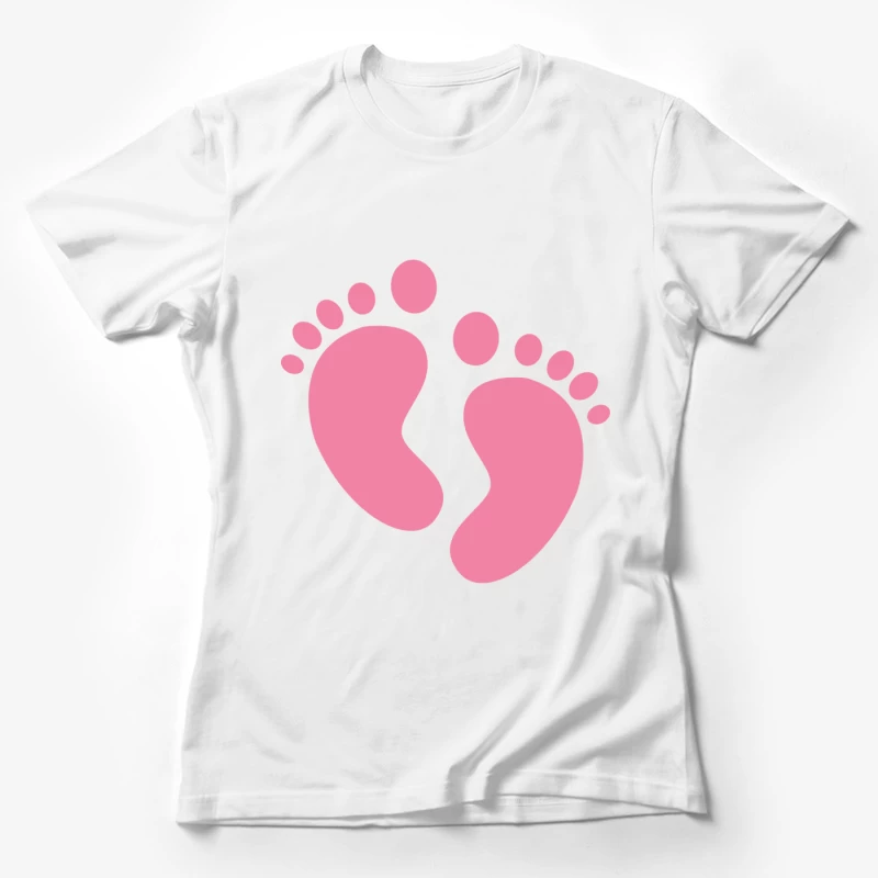 Empreintes de Pas Roses Femme T-Shirt