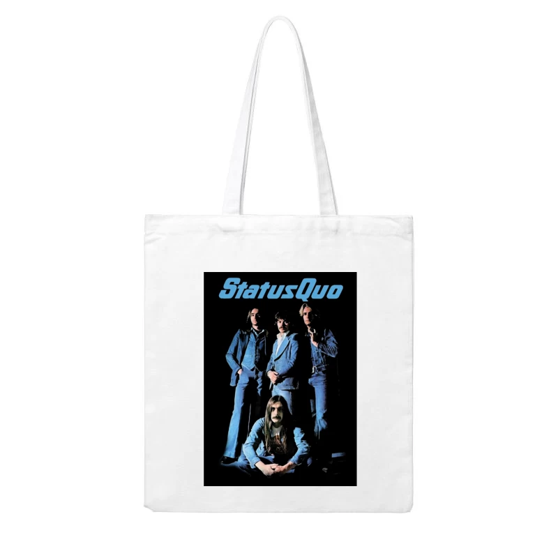 Status Quo: 1970s Rock Band Album Cover Cotton Tote Bag