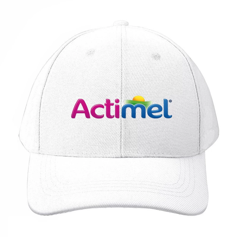 Actimel Dairy Brand Colorful Logo Design Baseball Cap