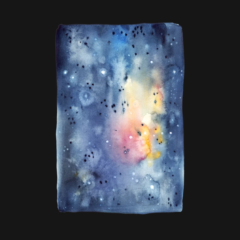Étoiles et Aquarelle Galactique Femme T-Shirt
