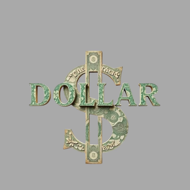 Creative Dollar Sign Typography Made from US Currency Female Pullover Hoodie