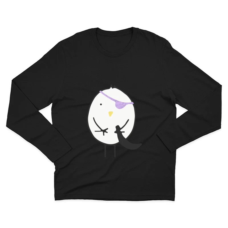 Oiseau pirate avec cache-œil Homme Manches Longues T-Shirt