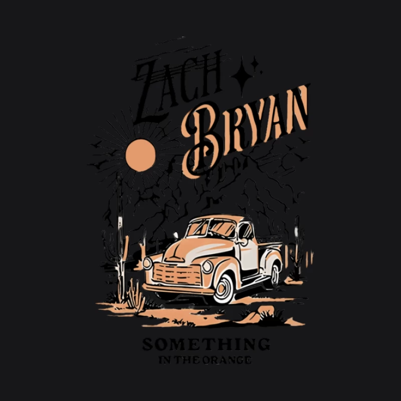 Zach Bryan Truck Illustration Herren Pullover Hoodie
