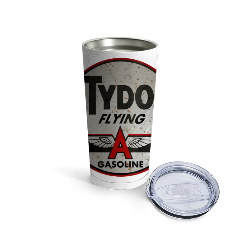 Vintage Tydol Flying A Gasoline Station Logo Sign Travel Mug