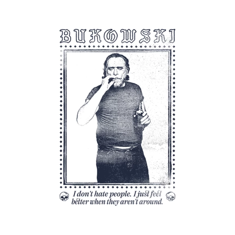 Charles Bukowski  Original Aesthetic Faded Punkstyle Design Tapestry