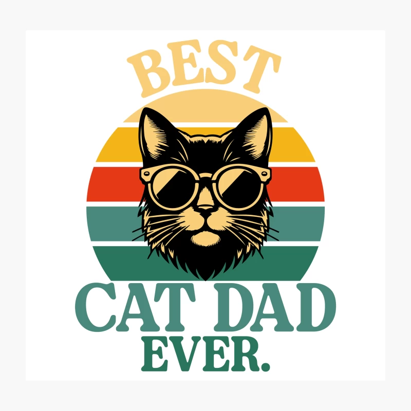 Best Cat Dad Ever Funny Cat Lover Daddy Throw Pillow