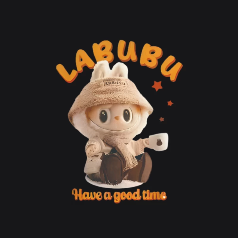 Adorable personnage avec café et chapeau Homme Sweat à capuche