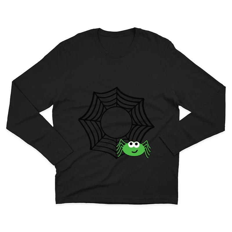 Araignée verte dans sa toile Homme Manches Longues T-Shirt