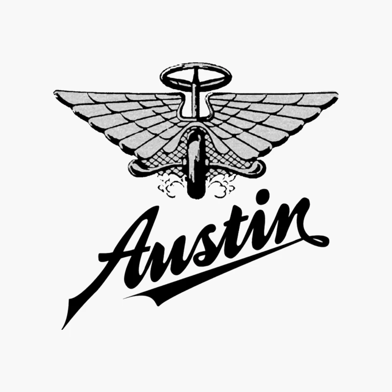 Vintage Austin Motorcycle Company Winged Logo Design Cotton Tote Bag