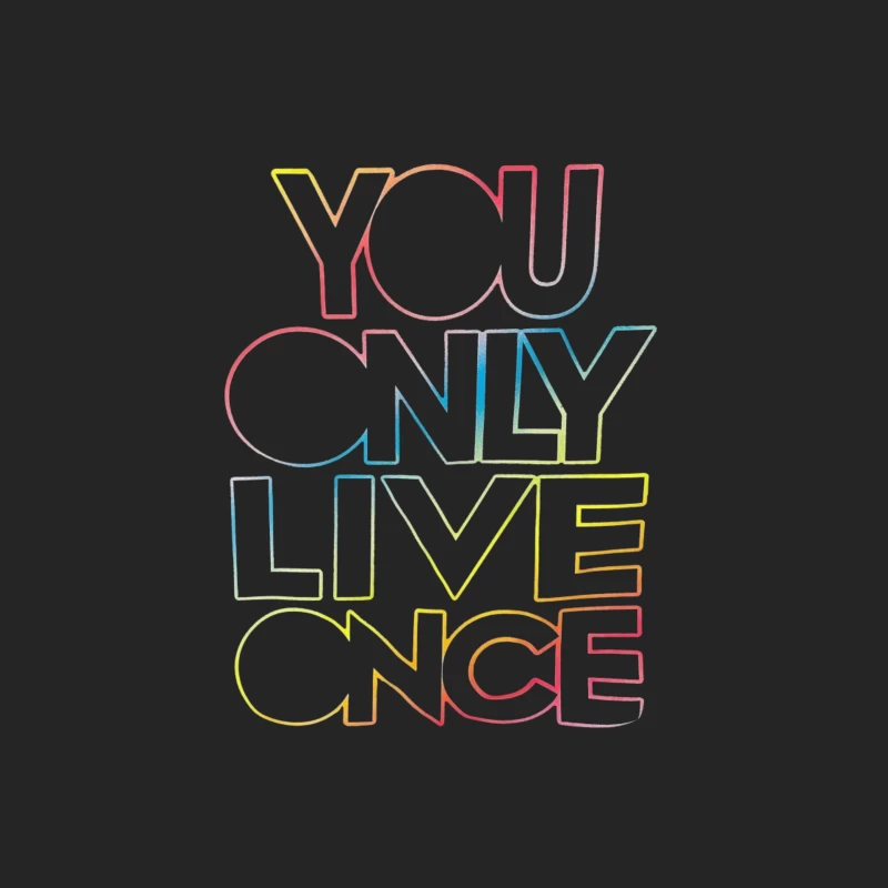You Only Live Once Inspirational Design Male Pullover Sweatshirt