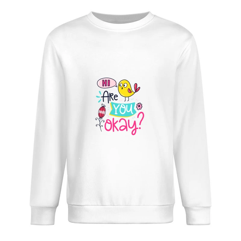Petit oiseau coloré demande : es-tu d'accord ? Homme Sweat-shirt à enfiler