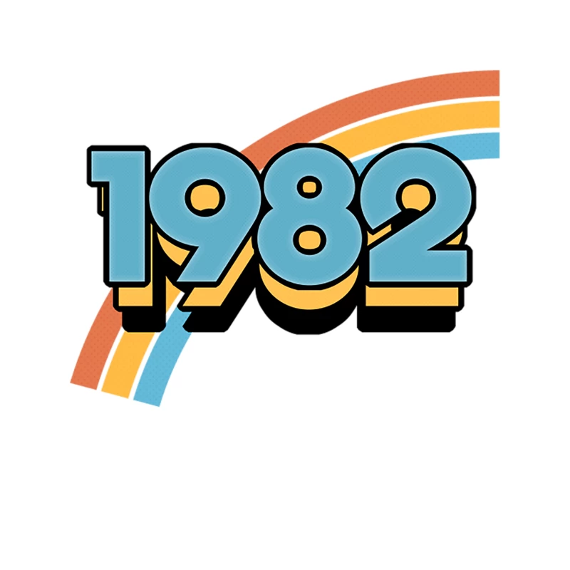 1982 Retro Birthday Design Tapestry