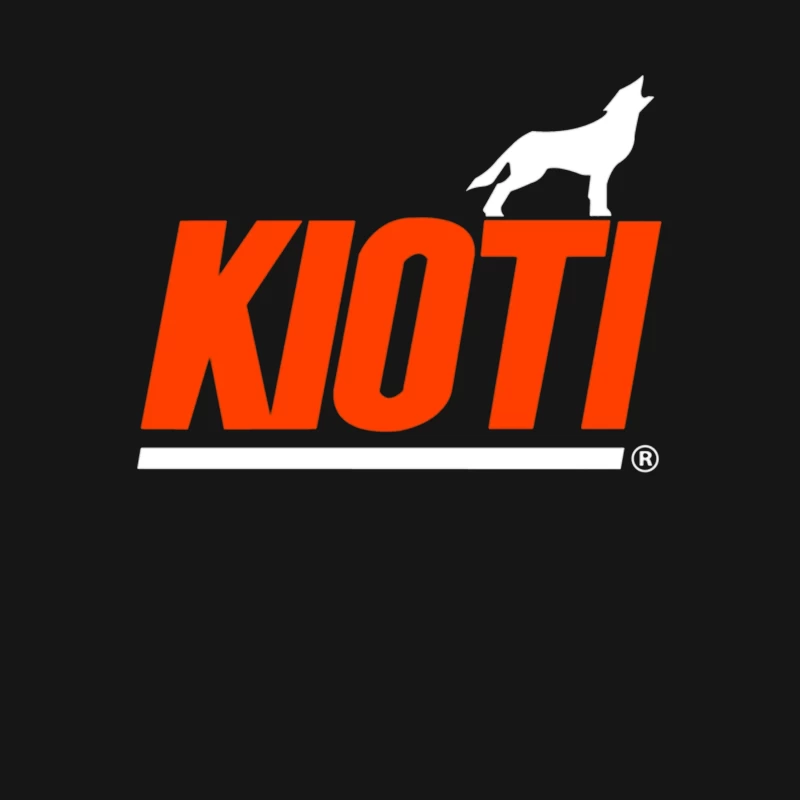 Kioti Farm Equipment Brand Logo with Wolf Silhouette Male T-Shirt