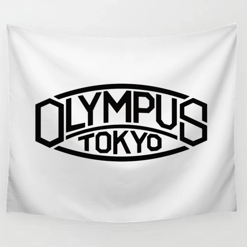 Olympus Tokyo Vintage Camera Brand Logo Tapestry