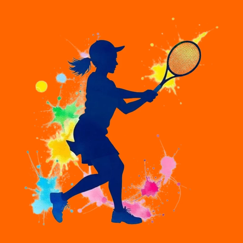 Silhouette of a Female Tennis Player Pin