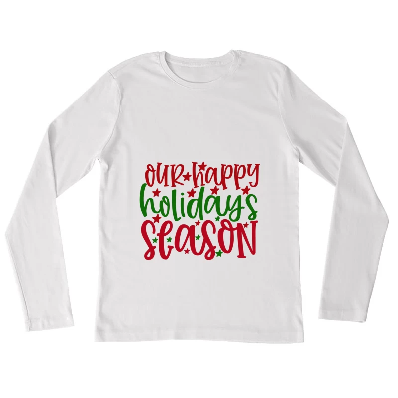 Saison Joyeuse de Fêtes Femme Manches Longues T-Shirt