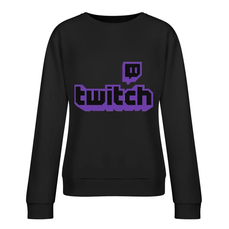 Twitch Gaming Platform Purple Logo Female Pullover Sweatshirt