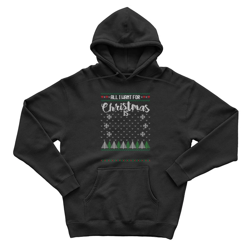 Design de Noël avec sapins et flocons Homme Sweat à capuche