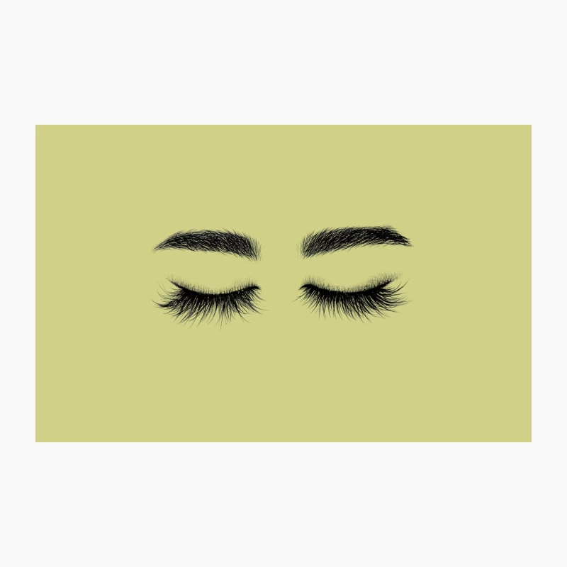 Feminine Beauty: Closed Eyes with Long Lashes and Defined Brows Travel Mug