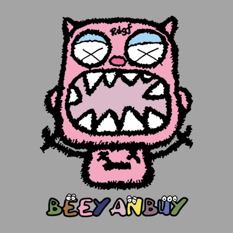 Niedliches Cartoon-Monster-Design Herren T-Shirt