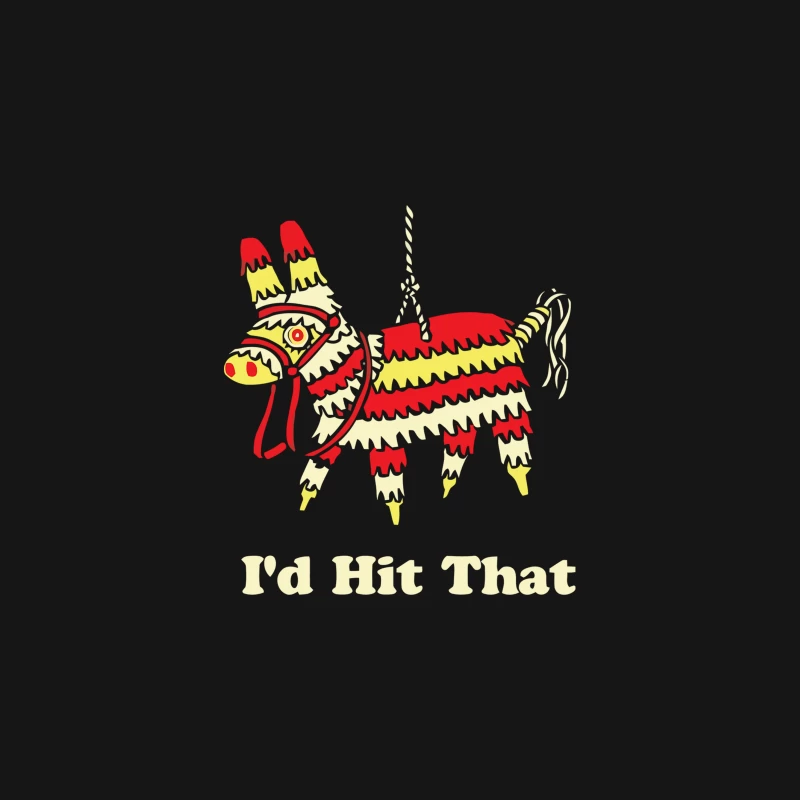 Humorous Red and Yellow Cartoon Pinata Animal Desk Mat