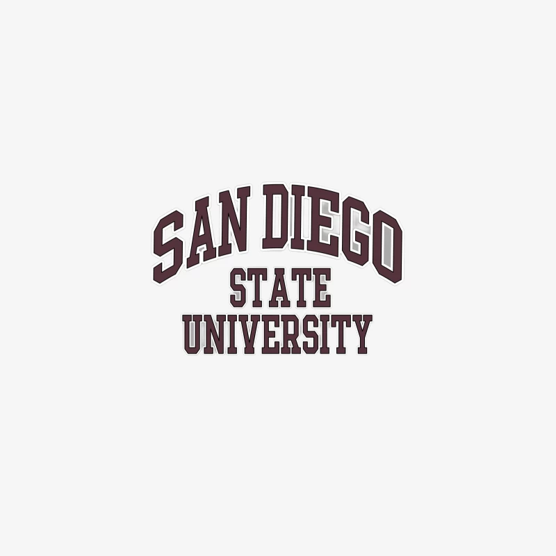San Diego State University Logo Design Herren Langarm T-Shirt